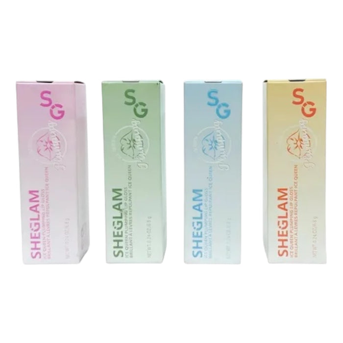 Sheglam Ice Queen Plumping Lip Gloss in sleek tube – clear high-shine formula with cooling effect for fuller, glossy lips
