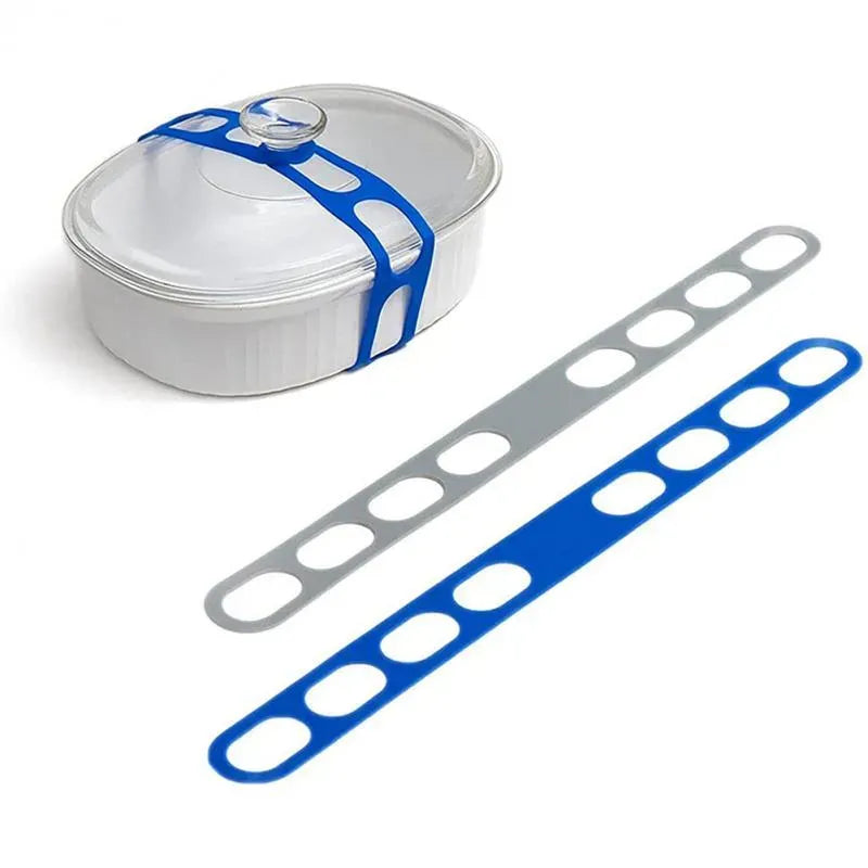 Universal silicone pot lid securing strap for leak-proof transport - SpotNGrab Lebanon
