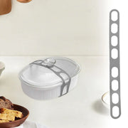 Universal silicone pot lid securing strap in gray for leak-proof transport - SpotNGrab Lebanon