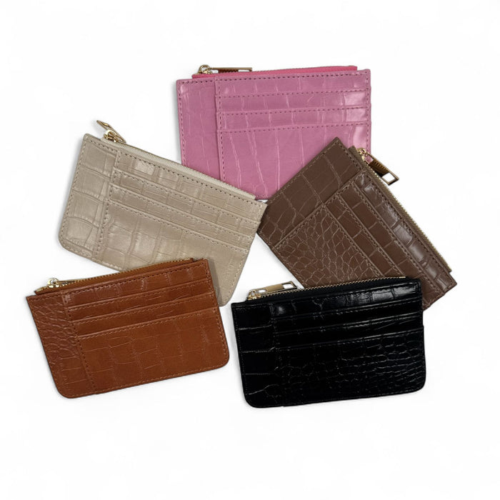 Women’s Zippered Card Holder – Compact Pocket Wallet