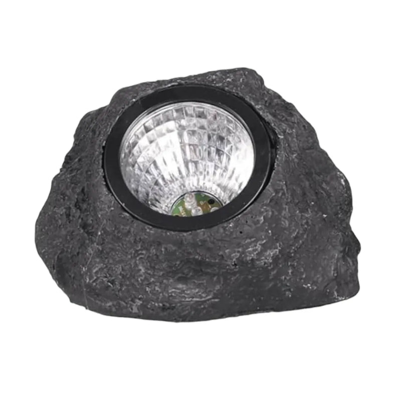 Natural stone-shaped solar garden light for outdoor landscaping - Spotngrab Lebanon garden decor.