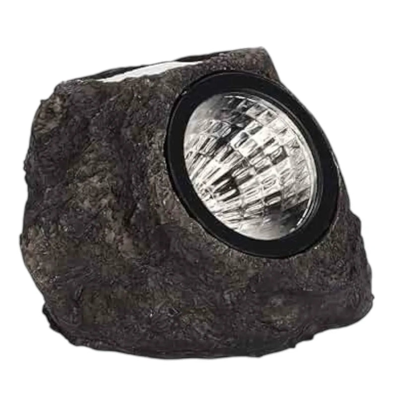Natural stone-shaped solar garden light for outdoor landscaping - Spotngrab Lebanon garden decor.