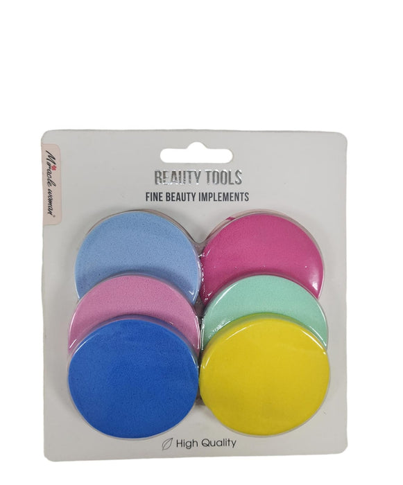 Makeup Sponges Multicolor Round set OF 6