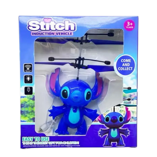 Stitch motion sensor flying helicopter toy in blue – hand-controlled drone for kids on Spotngrab Lebanon.