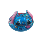 70cm blue Disney Stitch inflatable pool float ring featuring a 3D character head and built-in leg holes on Spotngrab Lebanon