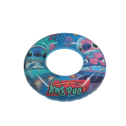 70cm blue cosmic-themed Disney Stitch and Angel in space suits inflatable swim ring on Spotngrab Lebanon.