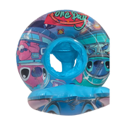 70cm blue Disney Stitch inflatable pool float ring featuring a 3D character head and built-in leg holes on Spotngrab Lebanon