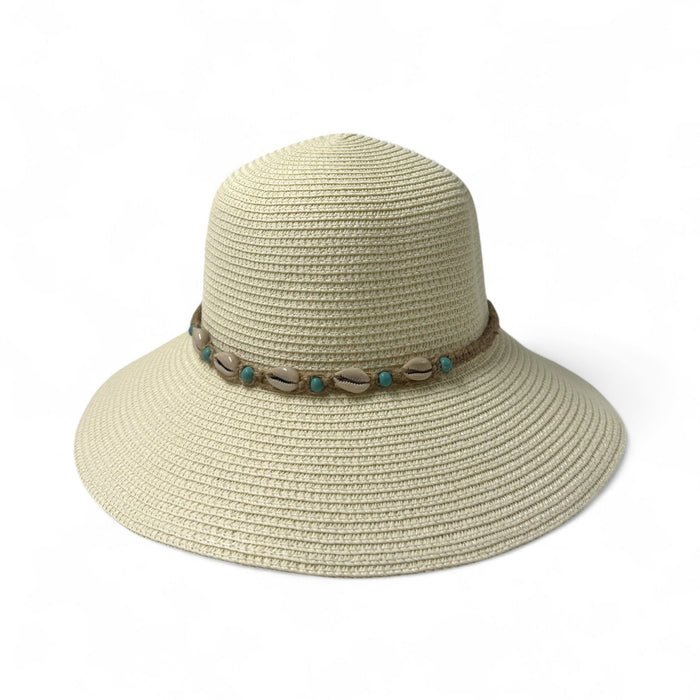 Shell decor straw hat – beach summer hat SpotNGrab Lebanon