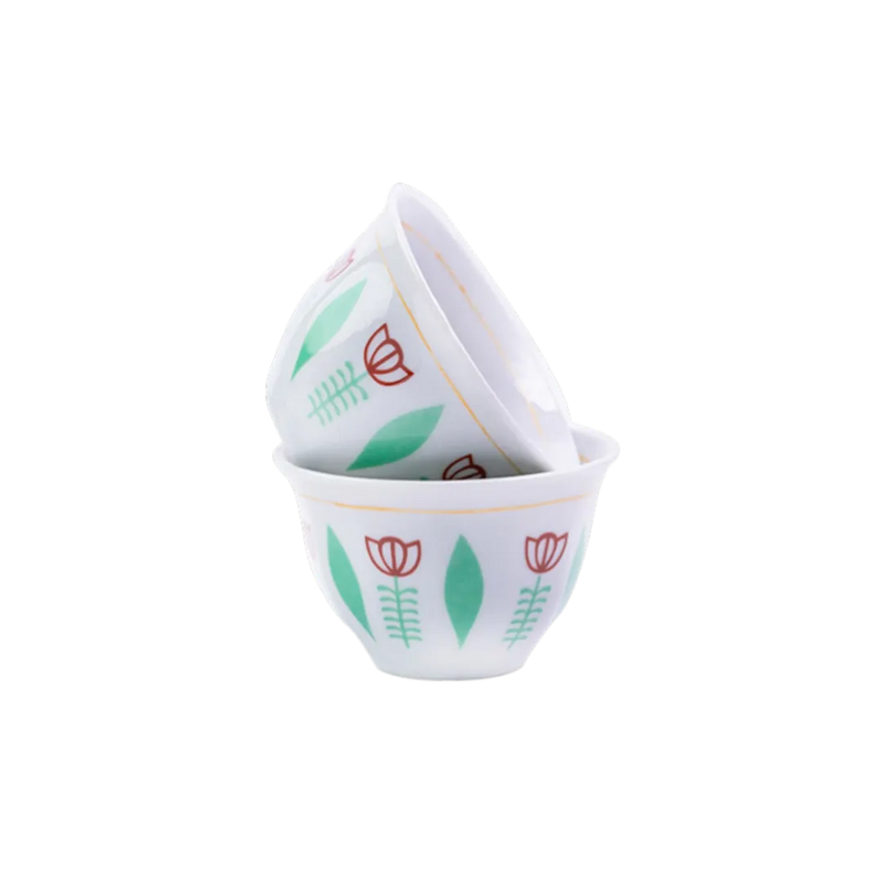 Set of traditional Lebanese Finjen Shaffeh ceramic coffee cups at spotngrab lebanon