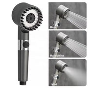 3-mode turbo-charged filtered shower head displaying the spinning internal propeller fan and custom spray modes on Spotngrab Lebanon
