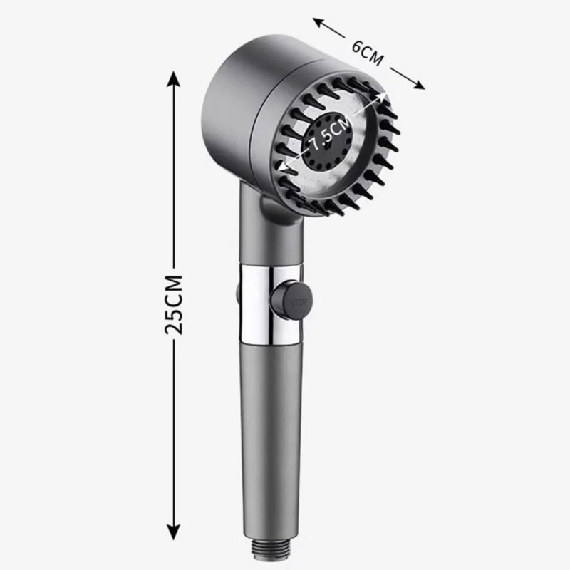 3-mode turbo-charged filtered shower head displaying the spinning internal propeller fan and custom spray modes on Spotngrab Lebanon