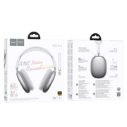 Hoco W65 Plus Happy ANC wireless headphones in silver – active noise cancelling headset Lebanon Spotngrab.