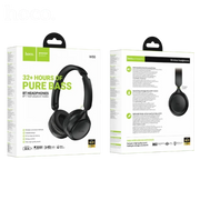 HOCO W66 Wave Bluetooth 5.4 wireless headphones in black – high-performance audio Lebanon Spotngrab.
