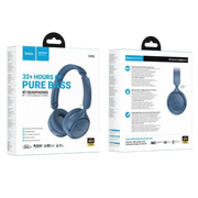HOCO W66 Wave Bluetooth 5.4 wireless headphones in blue – high-performance audio Lebanon Spotngrab.