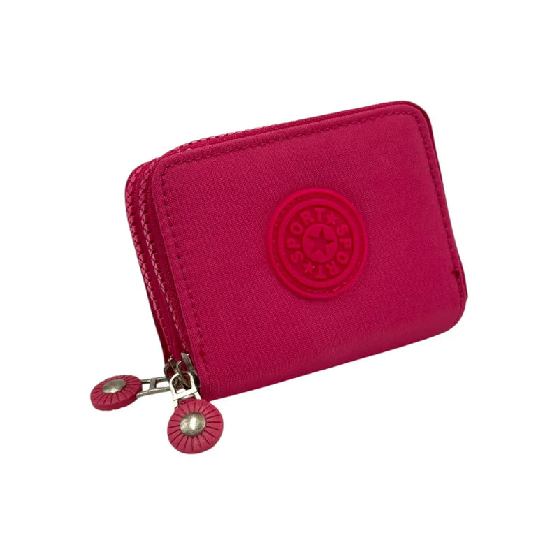 Stylish multi-compartment fabric wallet for women - internal view showing card slots and coin pocket - Spotngrab Lebanon.